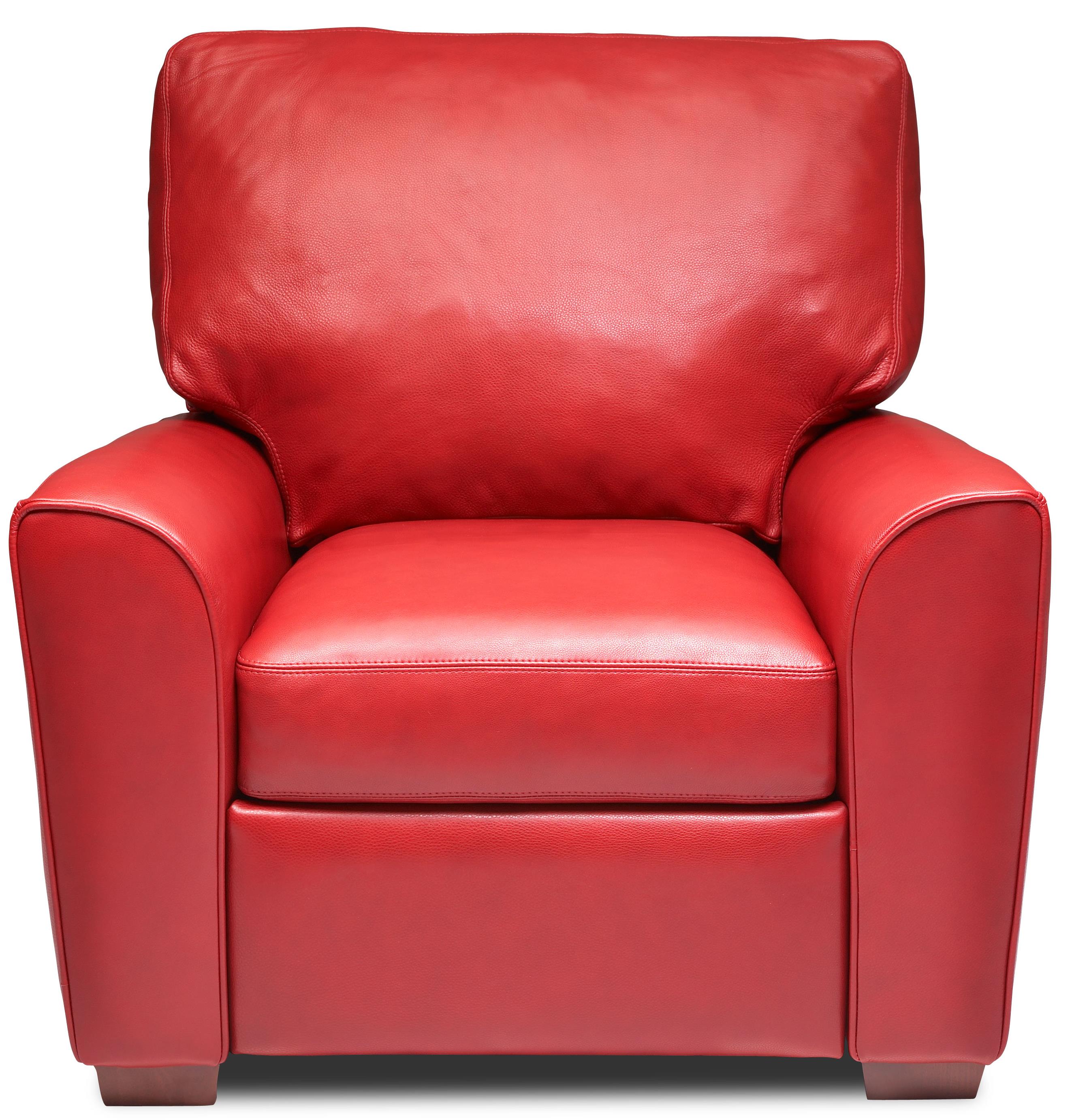 American Leather Kaden Casual Recliner with Block Feet Sprintz Furniture Recliners